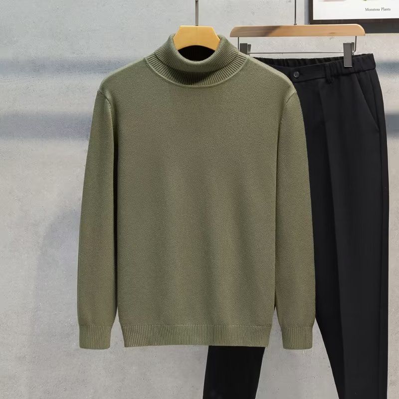 Herren-Winterrollkragenpullover – Dick gestrickter Pullover für kaltes Wetter, vielseitig als Basis für Lagenlooks oder solo tragbar_voghion.com