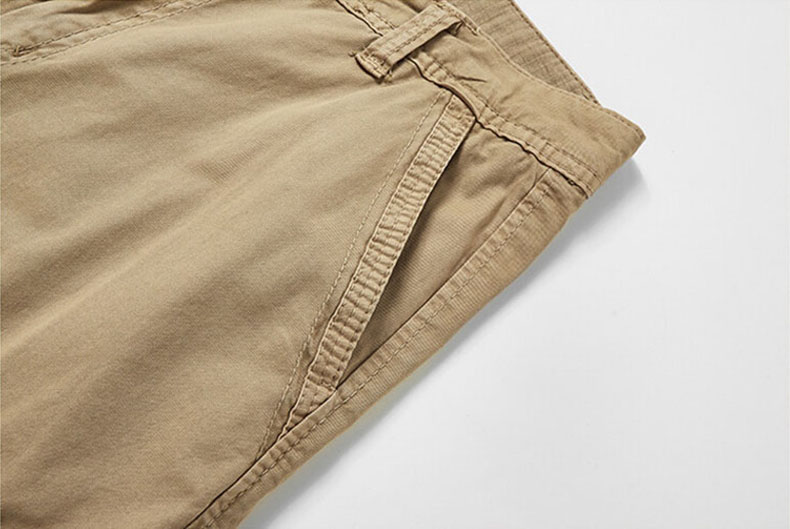 Herr Regular Fit Fritid 6-ficks Cargo Shorts Herr Halvbyxor Bomull Chino Bermuda Knälånga Korta Byxor736_voghion.com