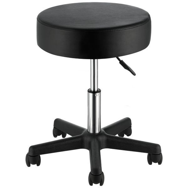 Rolling Stools With Wheels, 400 LBS Weight Capacity Adjustable Height Stool With Ultra-Thick Seat Cushion, Swivel Stools Chair For Salon, Bar, Home_voghion.com