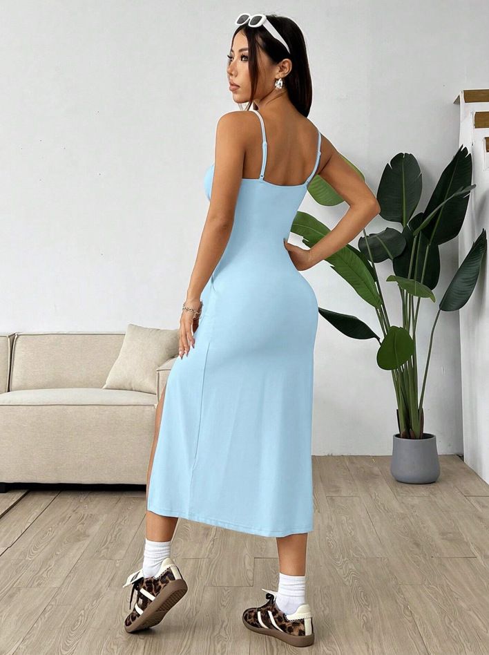 Women's Clothing Suspender Wrap Chest High Slit Leopard Print Hip Long Dress_voghion.com