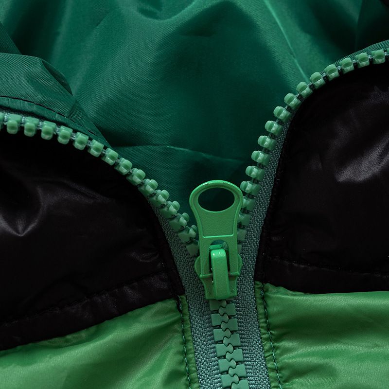 Damenbekleidung Jacke INS trendiger Kontrastfarben-Baumwollmantel kurze Damen-Fliegerjacke_voghion.com