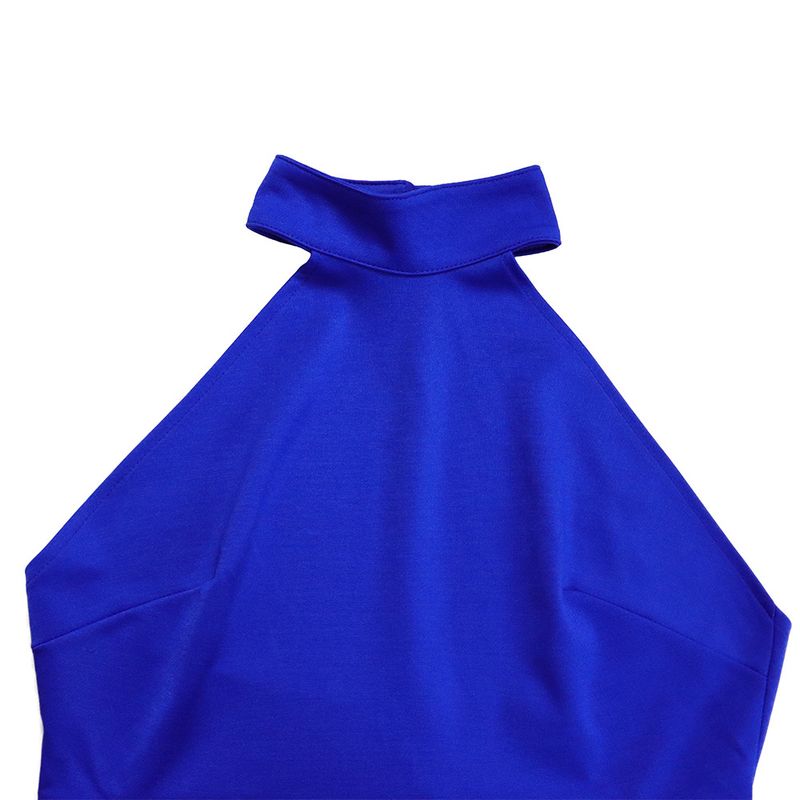 Damenbekleidung Sommermode zweiteilig ärmellos rückenfrei unregelmäßig langer Rock Hose mit weitem Bein_voghion.com