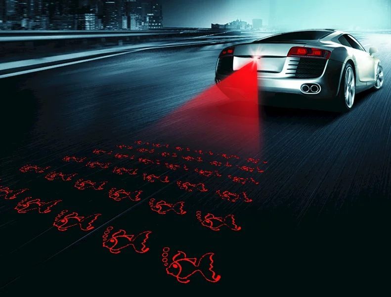 Bil motorcykel laserdimljus projektionsljus anti-dim anti-bakbroms laserljus bakprojektionsljus_voghion.com