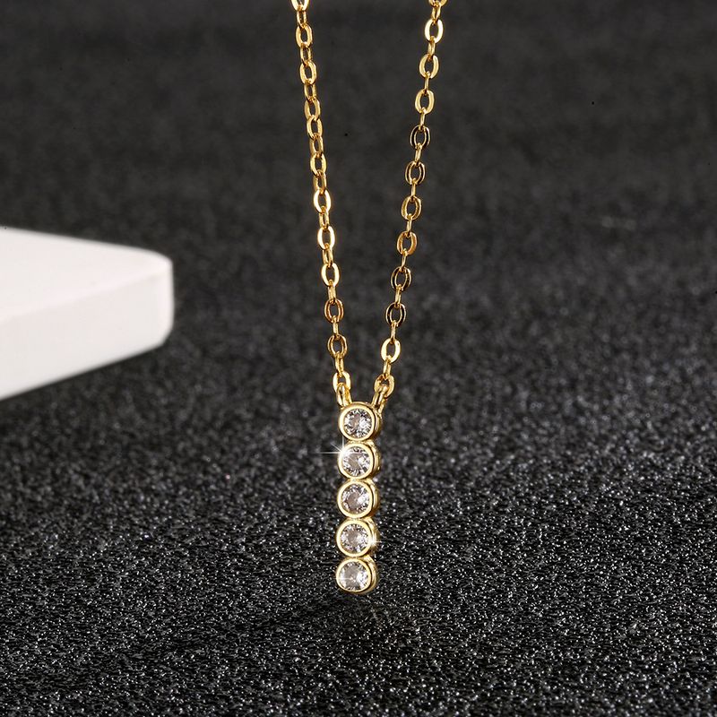 Collana versatile di alta qualità con ciondolo a forma di barra orizzontale verticale rotonda in argento Sterling S925, stile minimalista da donna._voghion.com