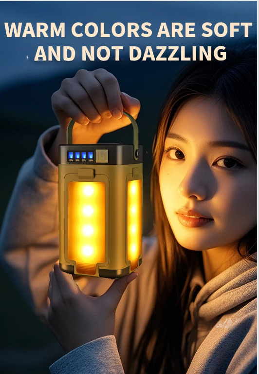 New Multi-Functional Outdoor Camping Light With Solar Powered Four-Leaf Folding Design For Atmosphere_voghion.com