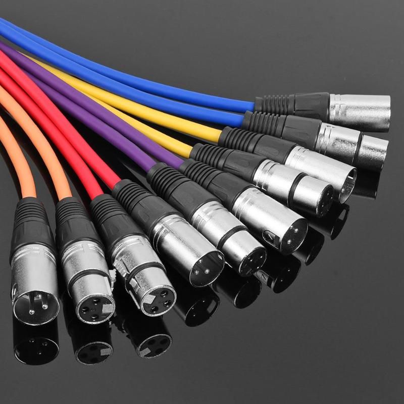 10 m XLR 3-nastainen kaapeli uros-naaras suojattu mikrofonin jatkokaapelit johto johto linja musta mikrofonille_voghion.com