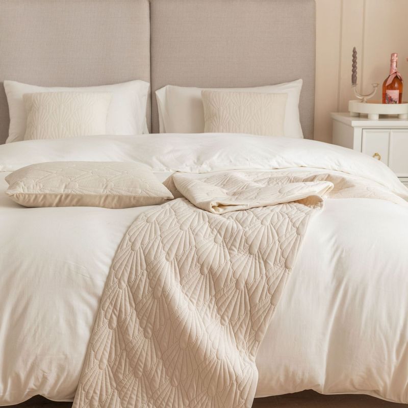 Nueva toalla de cama de terciopelo holandés con patrón de concha súper suave para hotel de alojamiento familiar_voghion.com