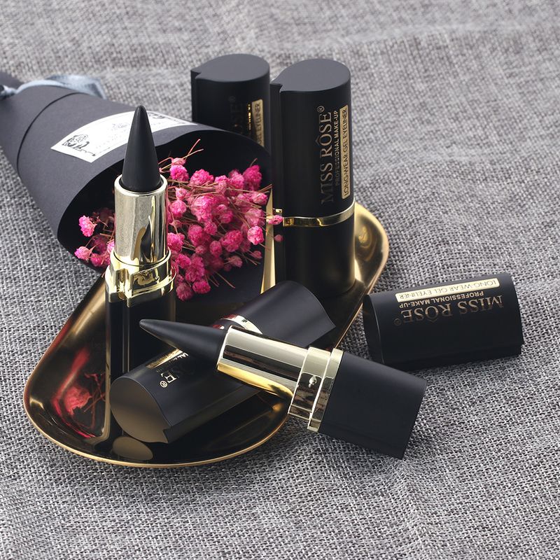 MISSROSE Makeup Matte Waterproof Not Easy To Smudge Black Single Head Solid Eyeliner Female Eyeliner_voghion.com