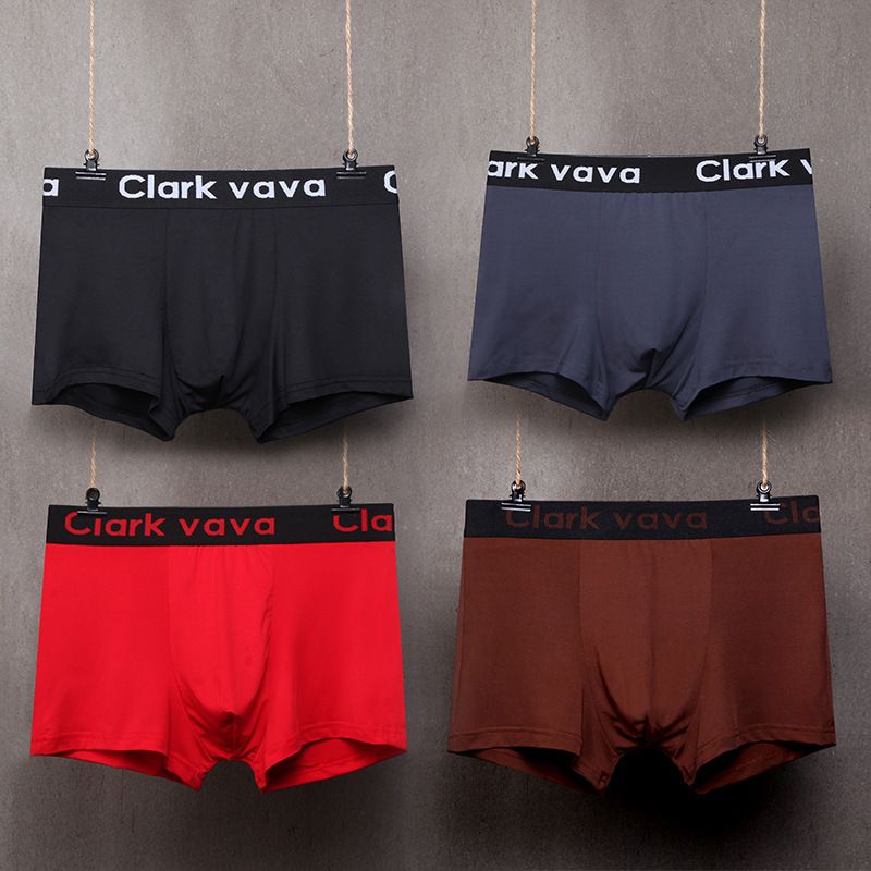 Breathable Shorts Mid Waist Milk Silk Underwear Men's Boxer Briefs_voghion.com