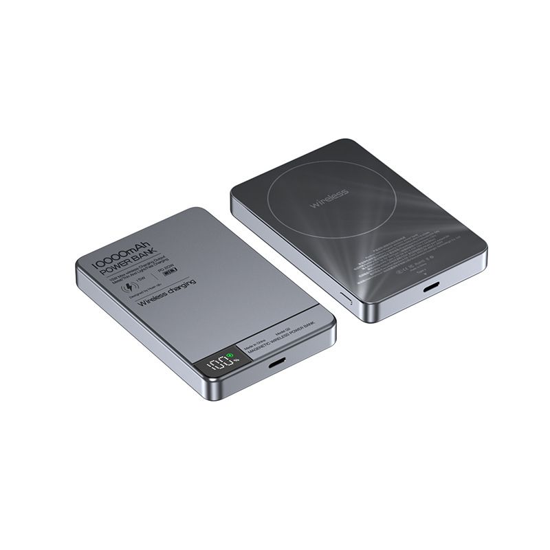 Ultra-thin Magnetic Watch Wireless Bank 10000mAh Digital Display PD Two-way Fast Charging Mobile Power Supply_voghion.com