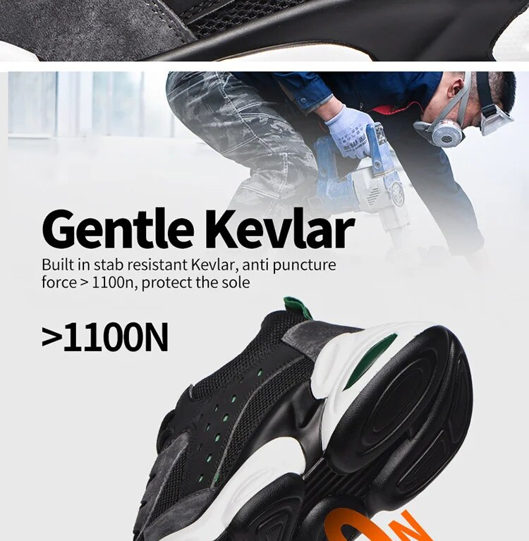 Zapatillas de deporte a prueba de pinchazos para hombre, botas de seguridad indestructibles con punta de acero, zapatos masculinos_voghion.com