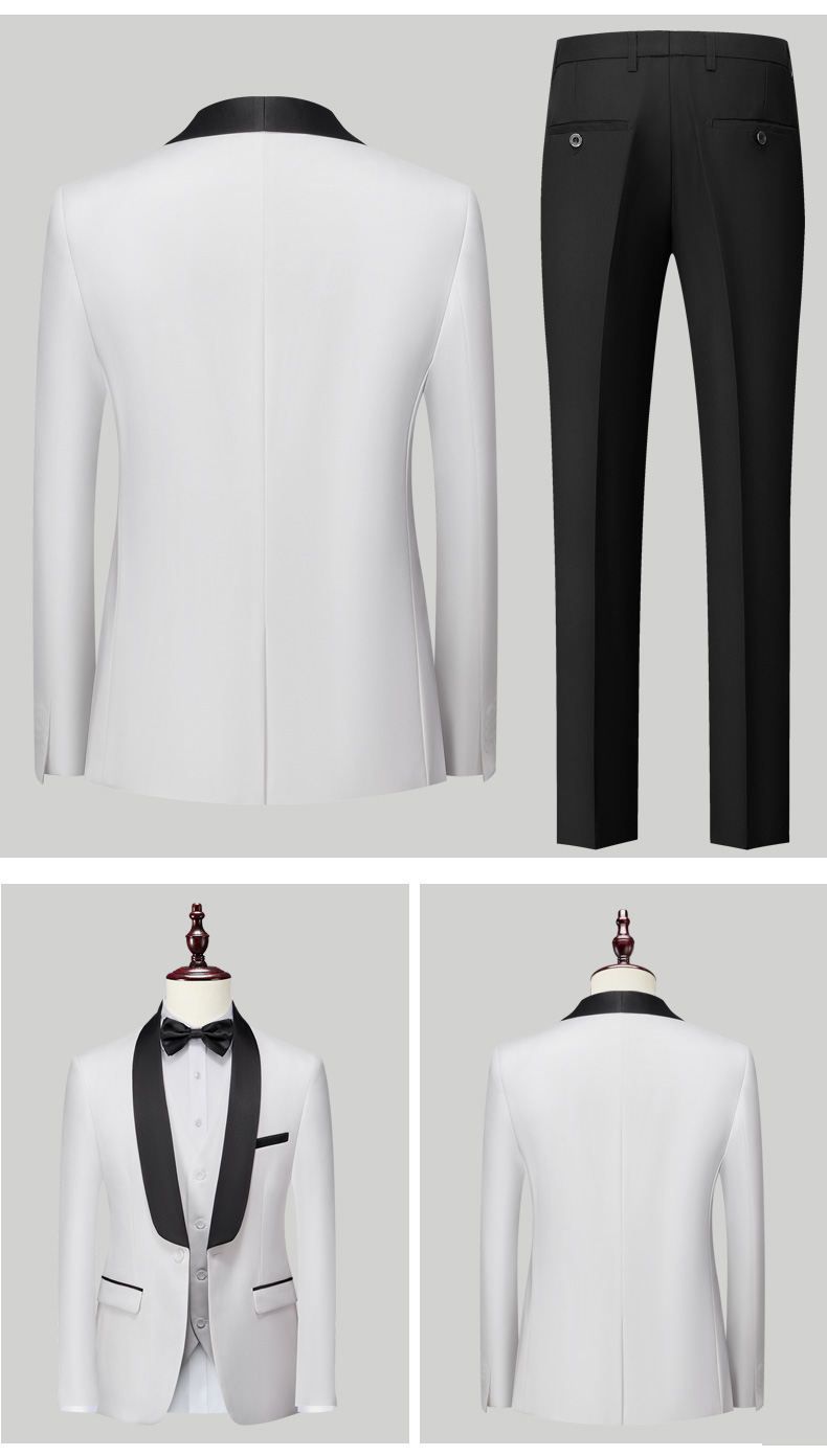 Herrenbekleidung Anzüge Dreiteilige Anzüge Herren Doppelschlitz-Anzüge Business-Kleidung Herren_voghion.com