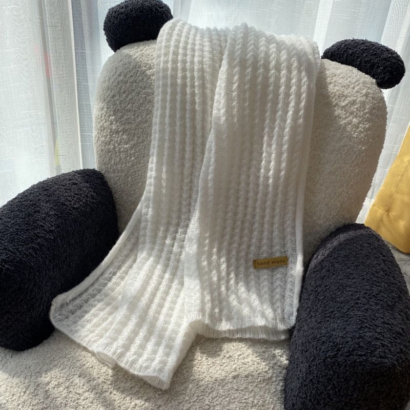Der neue Herbst und Winter weich mit der koreanischen Version des einfarbigen Wollstrickschals weibliche Studenten verdickte Paarschals_voghion.com