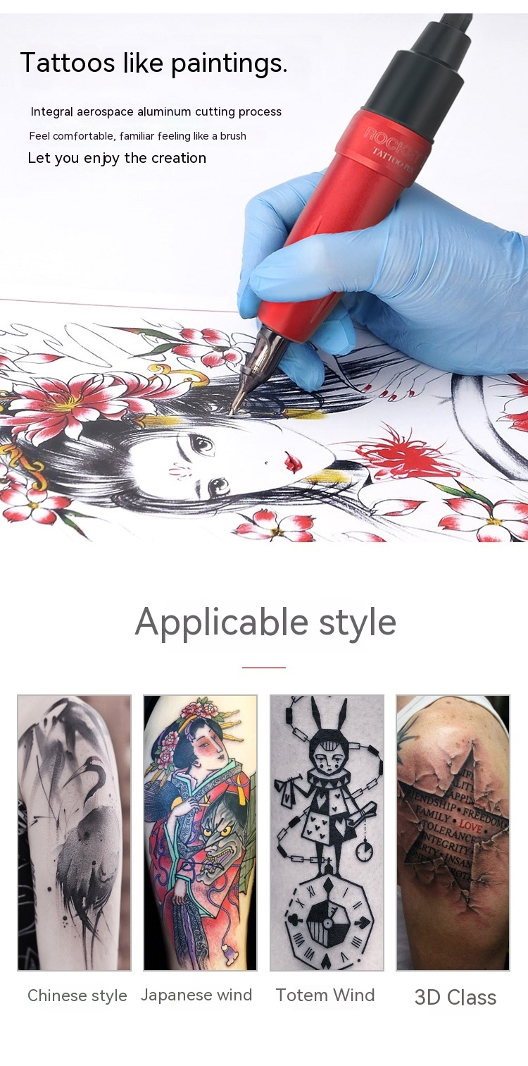 L'attrezzatura Ou Liang è un razzo tutto in uno strumento per penna per tatuaggio con motore ad azionamento diretto_voghion.com