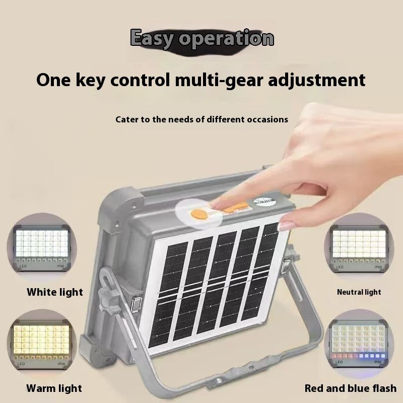 Neue superhelle LED-Solar-Stallbeleuchtungslampe für den Nachtmarkt mit doppeltem Verwendungszweck und Automontage für den Außenbereich_voghion.com