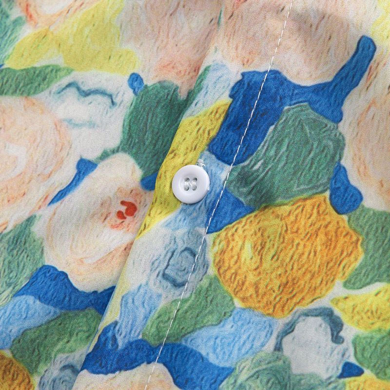 Abbigliamento maschile Abito in seta ghiacciata Camicia estiva a maniche corte da uomo ad asciugatura rapida, ampia taglia, pantaloncini da spiaggia floreali, coppia, coordinato, due pezzi_voghion.com