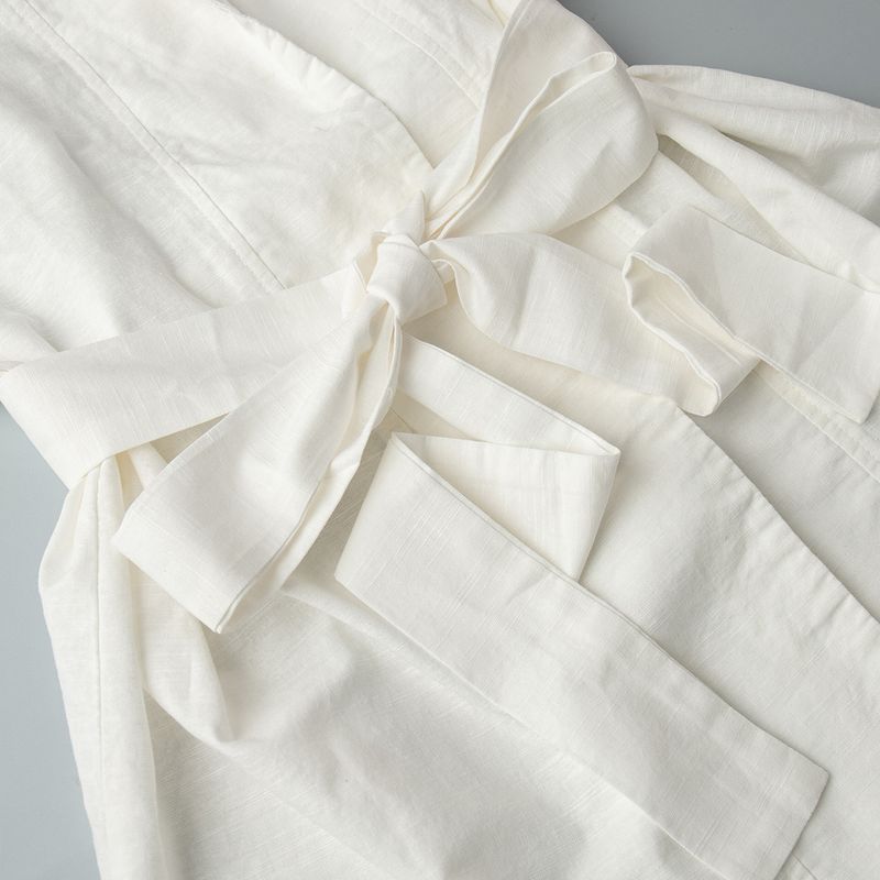Abito lungo in lino e cotone per donna 2025 autunno e inverno, nuovo stile, casual, comodo, abito da spiaggia_voghion.com