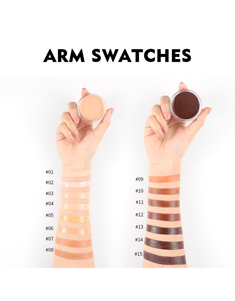 LACHAVA Periorbitale Augenringe, langanhaltender, nicht klebender Puder, 15-Farben-Concealer, Grundierungs-Make-up_voghion.com