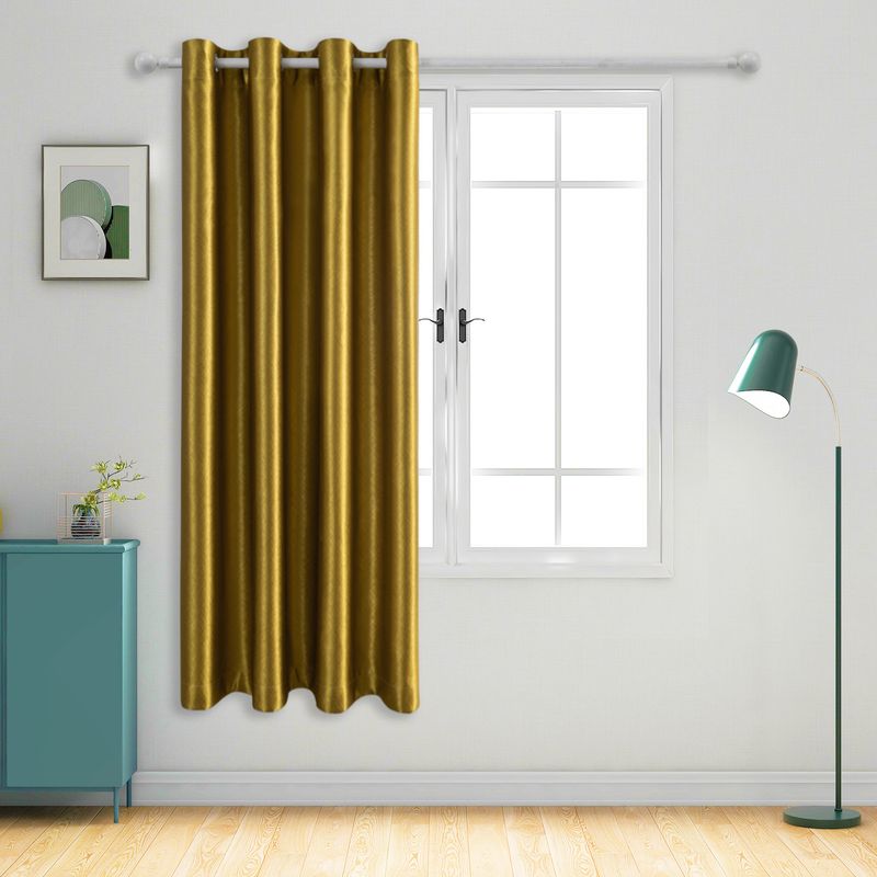 Home Furniture Blackout Cloth Solid Color Balcony Sun Protection Heat Insulation Curtain Cloth Punched New Curtain_voghion.com
