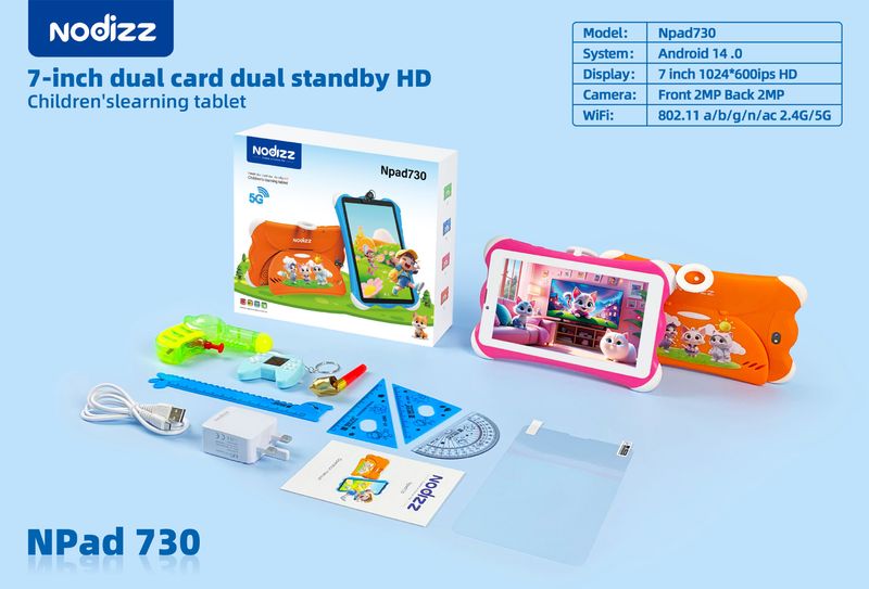 7 inç çocuk çizgi film NPAD730 SIM+WiFi çift kart öğrenci tablet PC_voghion.com