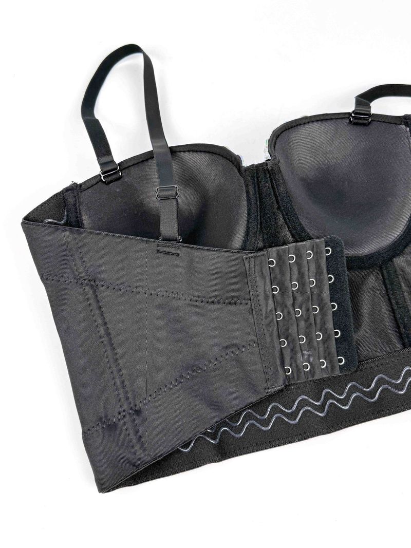 Colorful diamond acrylic, halter top, outer fishbone corset_voghion.com