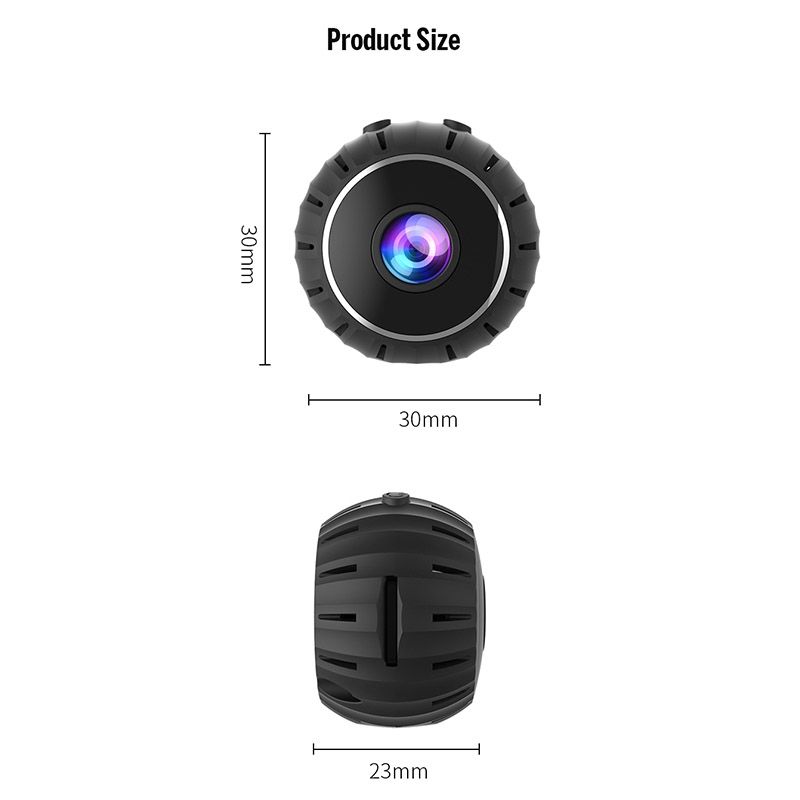 X10 HD infrapuna öise nägemisega mini WiFi-kaamera alusega (must)_voghion.com