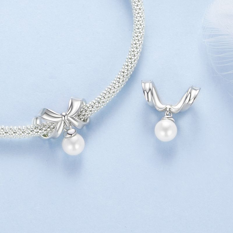 Perlen-Schleifen-Charm Sterlingsilber_voghion.com