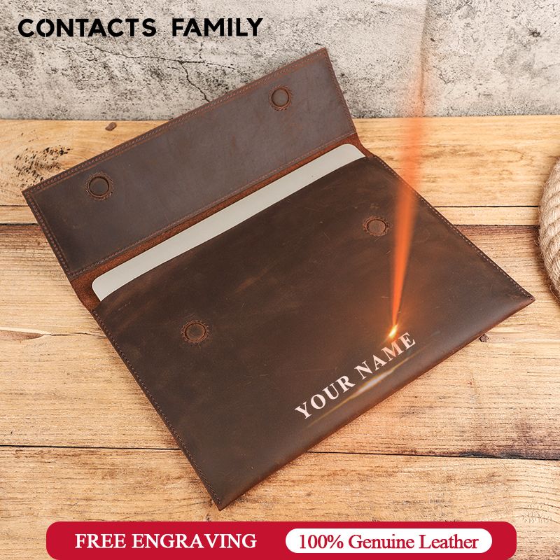 CONTACTS FAMILY Genuine Laptop Case For MacBook Air 13 M4 M3 M2 M1 Pro 14 Inch Computer Slv Bag Briefcase_voghion.com