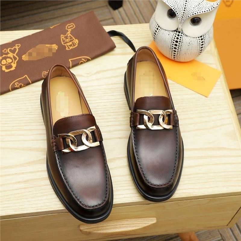 Neue Herrenschuhe aus echtem glänzendem Leder im britischen Stil, Slip-On, trendige Horsebit-Loafer für den Freizeit-Business_voghion.com