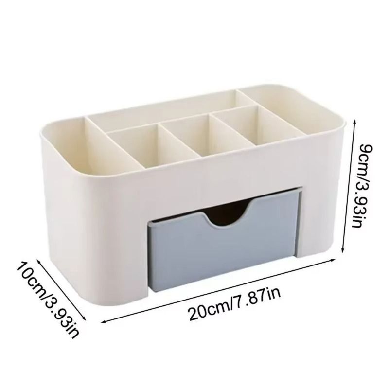 Plastic Cosmetic Organizer - 5-Drawer Makeup Storage Box Clear Vanity Case With Mirror Desktop Size_voghion.com