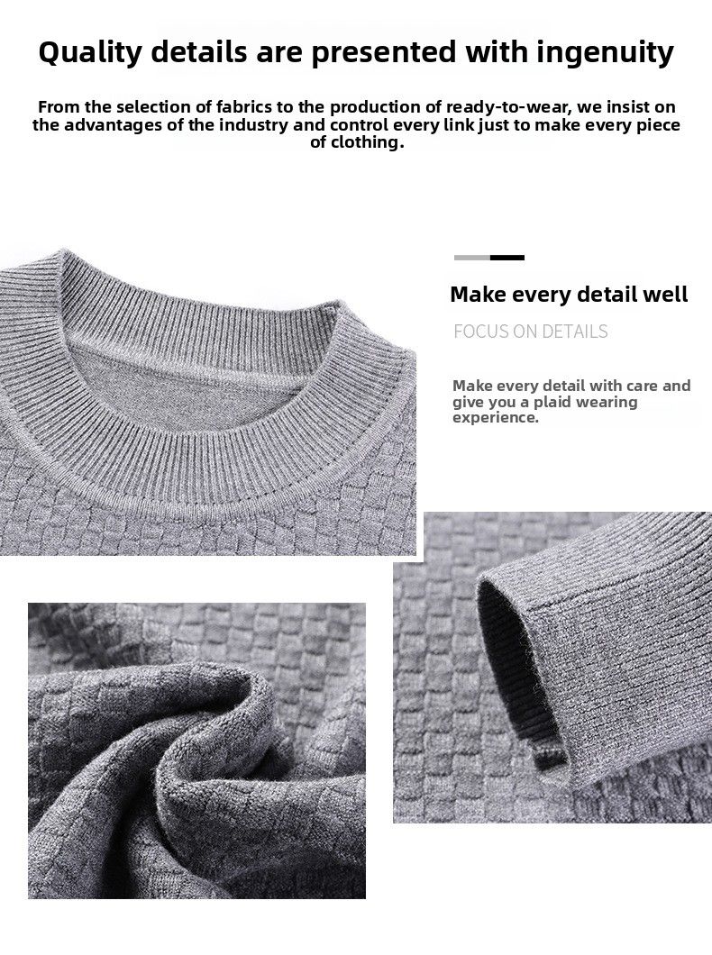 New Live Spring And Autumn Solid Color Half Turtleneck Slim Fit Sweater Youth Base Shirt Men's Clothing_voghion.com