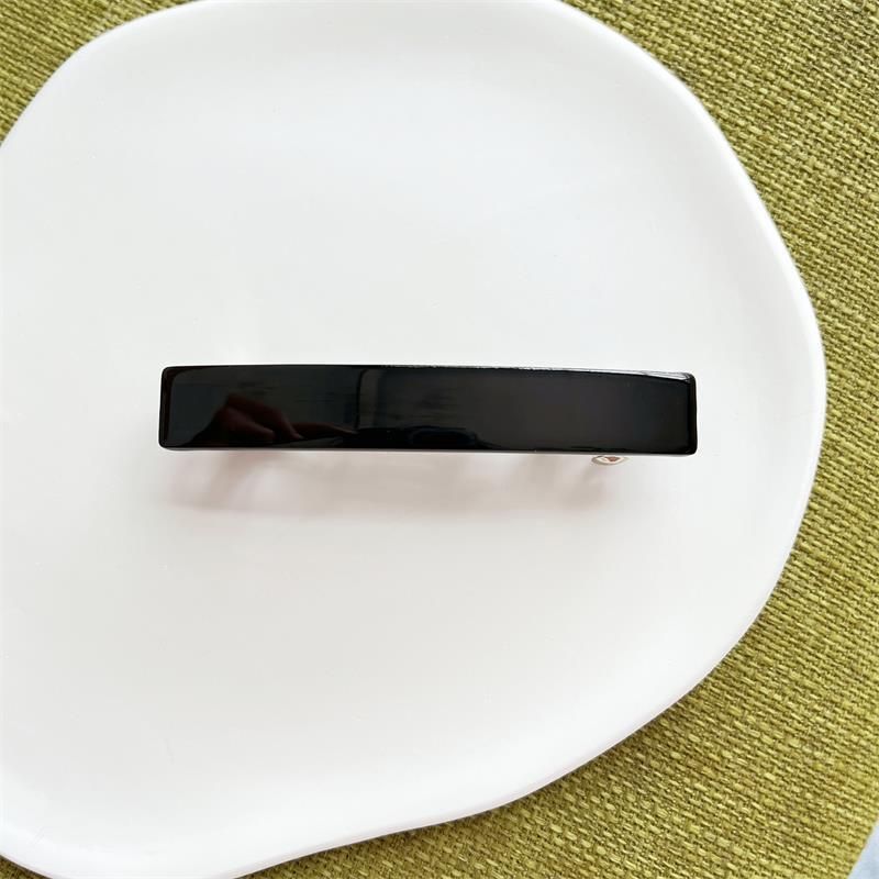 Combination Of New Acetate French Spring Clip Simple Top Clip Steel Clip Temperament Hair Accessories Tortoise Shell Color Metal Hair Clip_voghion.com