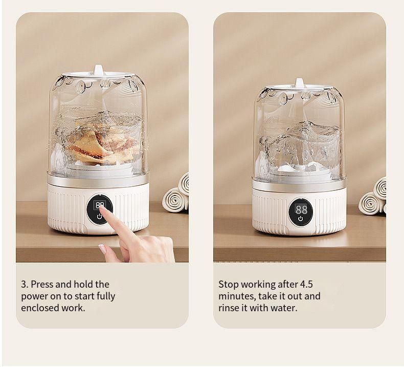 Nuovo mini-lavaggio portatile completamente automatico e senza fili, ricaricabile per biancheria intima e calzini, speciale per celebrità di Internet_voghion.com