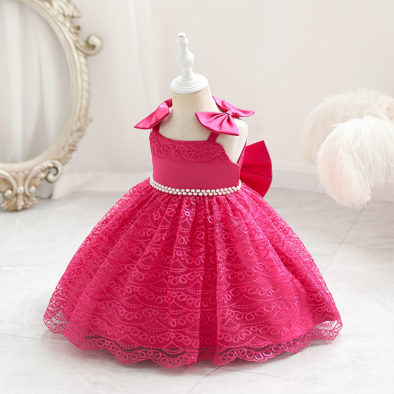 Kanner Kleedung Aussenhandel nei Produkter Kanner Unhängerkleed Béi Puppelchen éischte Gebuertsdag Meedchen Hochzäitskleed_voghion.com
