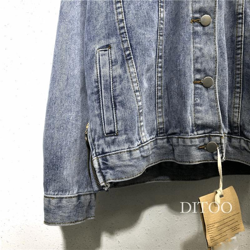 Jeanskappa, kort, ny 2023 vintertank plysch, avtagbar bomullsrock, förtjockad_voghion.com