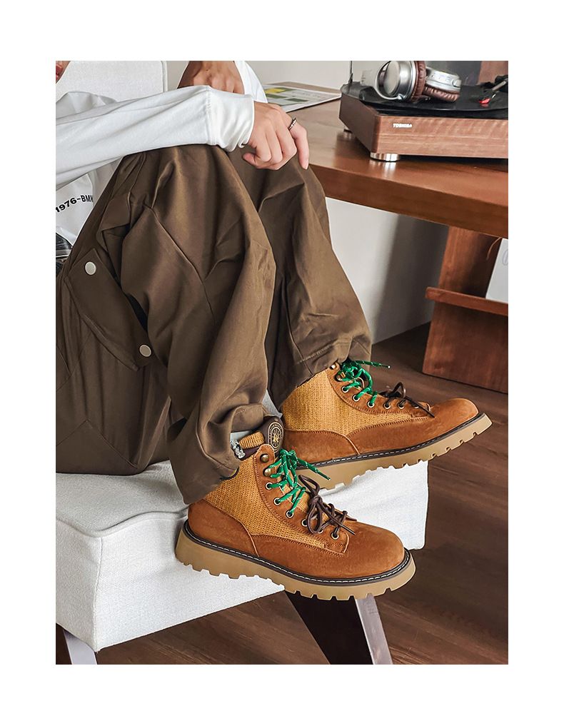 Women's Shoes Casual Short Boots Hiking British Style Fashionable Mid Cut Short Boots Round Toe Thick Bottom Classic Martin Boots Autumn And Winter_voghion.com