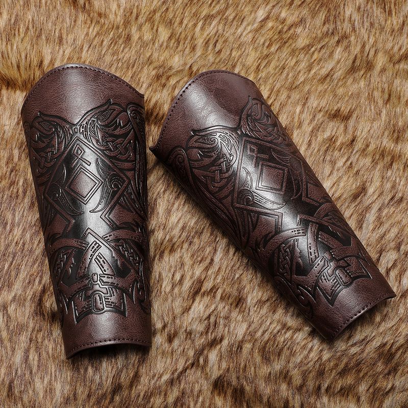 Pulseira Viking em relevo medieval renascentista para cosplay_voghion.com