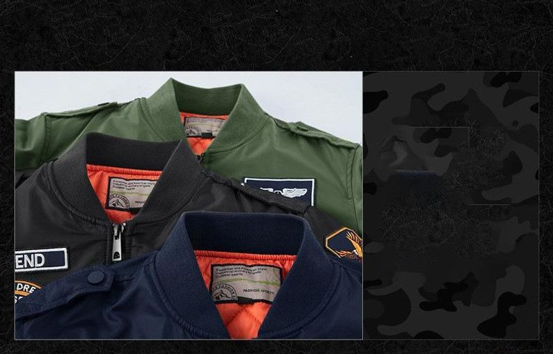 2024 Herren Winter Hip Hop Dicke warme Jacke Militär Motorrad Ma-1 Aviator Pilot Baumwolle Parka Männlich Baseball Bomber_voghion.com