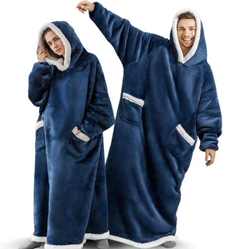 Coperta lunga con cappuccio, calda, indossabile e casual, per costume di Halloween_voghion.com