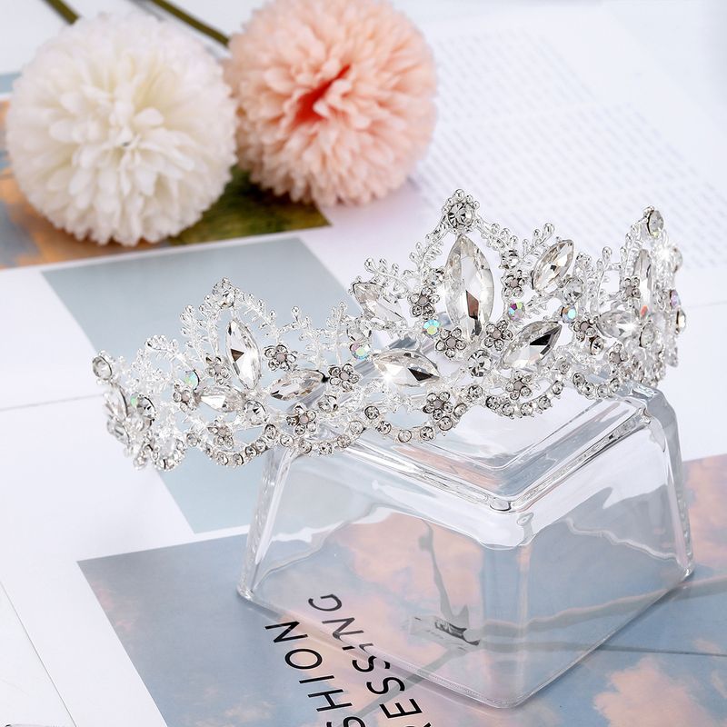 Neue High-End-Luxus Kristall Braut Kopfschmuck Legierung Krone Hochzeit Haar Zubehör Bankett Abend Haar Krone_voghion.com