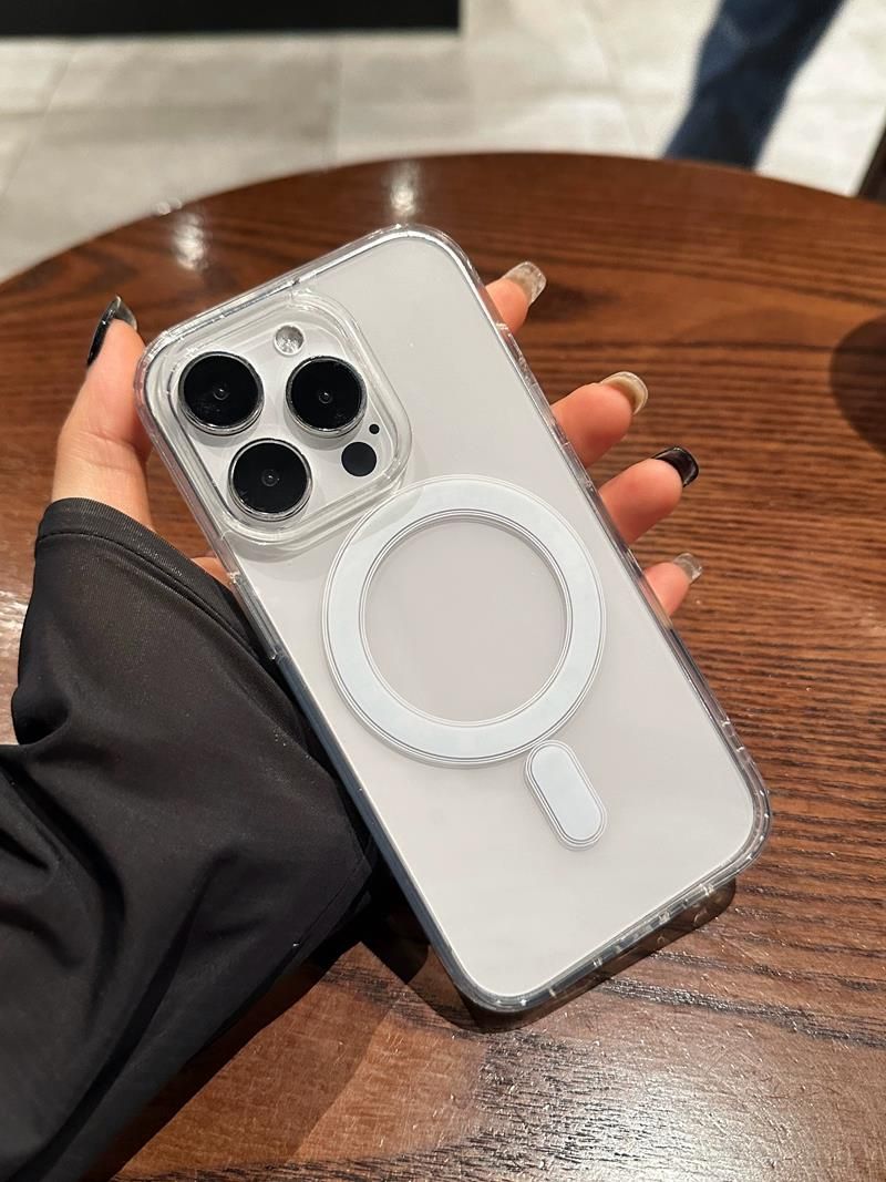 Funda magnética transparente original con carga inalámbrica MagSafe para iPhone 17, Air 16, 15, 14, 13, 12, 11 Pro Max, 7, 8 Plus_voghion.com