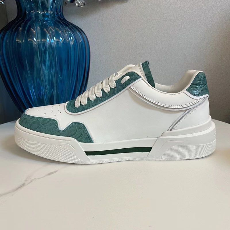 Scarpe da uomo versatili, sportive e per il tempo libero, da uomo, 2024, nuove D Home, con lacci, bianche, con blocchi di colore, alla moda_voghion.com