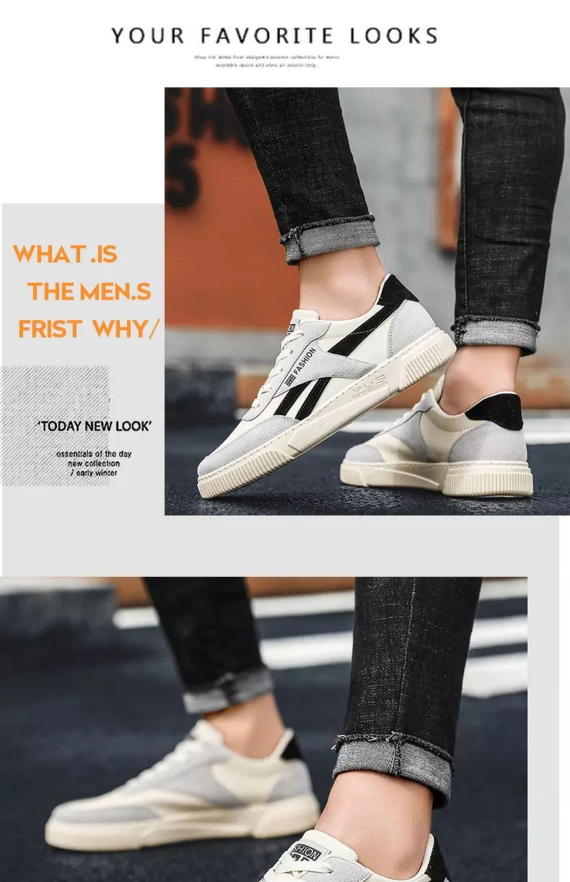 Jarní 2024 Nové sportovní trendy všestranné ležérní prkno boty, elegantní plátěné pánské boty_voghion.com