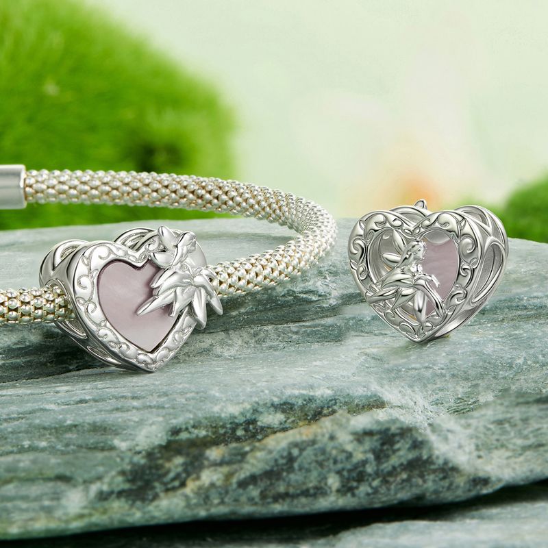 Breloque elfe fleur en argent sterling, SCC3057_voghion.com