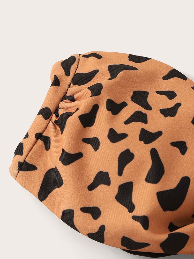 New Leopard Print Two-Piece Swimsuit For Women With Lace Tie Sexy Bikini_voghion.com
