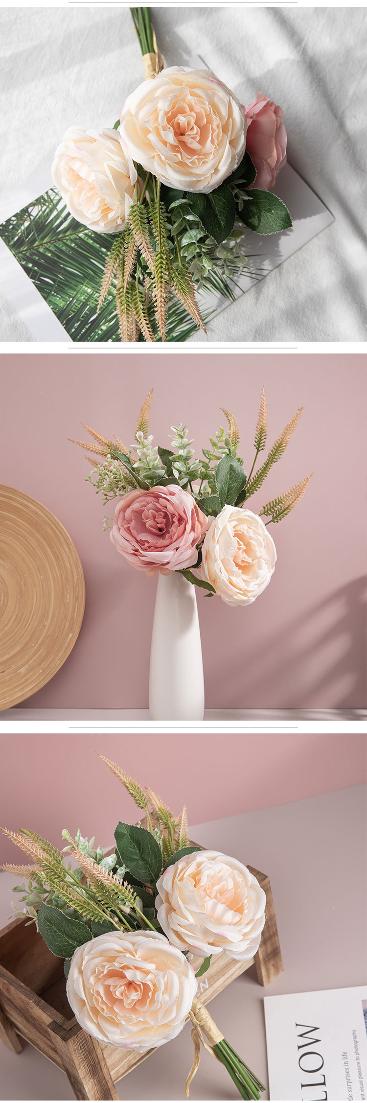 Ontwerp Luoya Memorial Notebook Simulatie Bloemdecoratie Bloem Bruiloft Handboeket Wanddecoratie Wandhanger_voghion.com