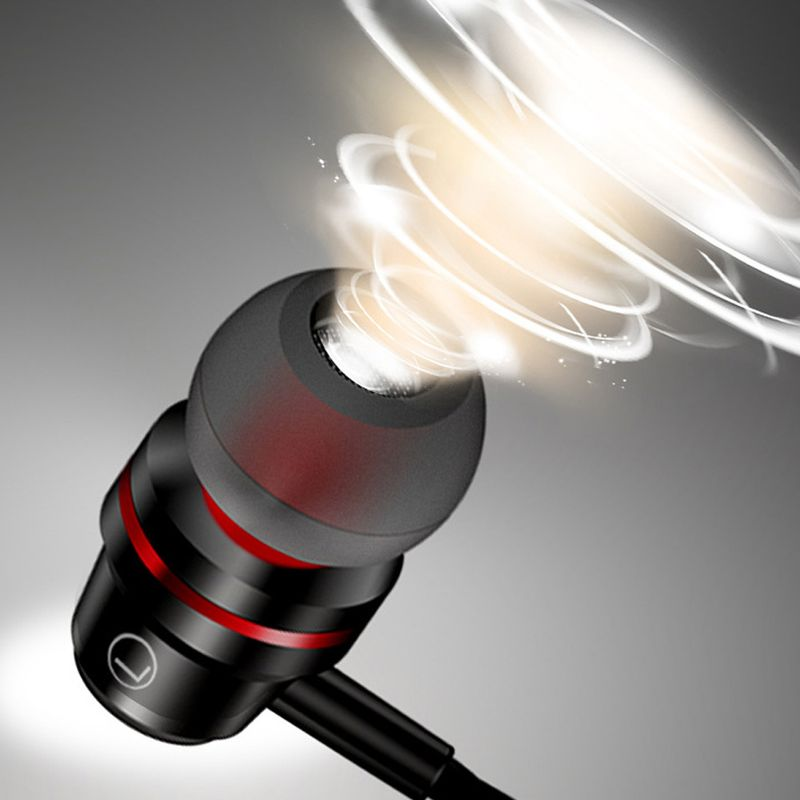 3.5mm Wired In-Ear Earphone Heavy Bass Stereo Volume Control Headphone With Mic_voghion.com