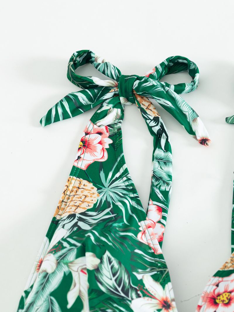 Women's Premium Bikini Set - 3 Piece Sexy Swimwear With Floral Print & Multiple Colors_voghion.com