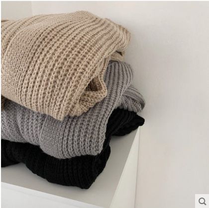 Korean Chic Lazy Lantern Sleeve Long Pit Strip Sweater Jacket Women's 2025 Autumn/Winter Warm Knitted Over Knee Cardigan_voghion.com