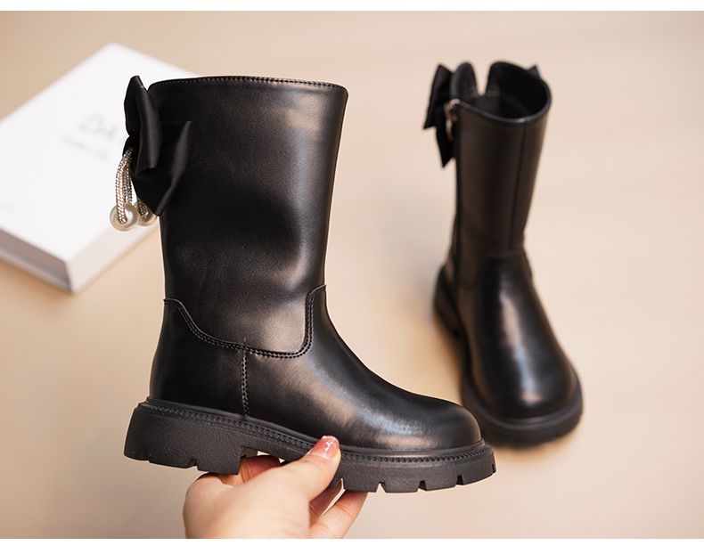 Fall And Winter Kids Knee Socks Suede Boots_voghion.com